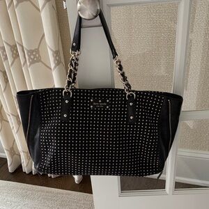 Kate Spade Black and Silver Studded Tote